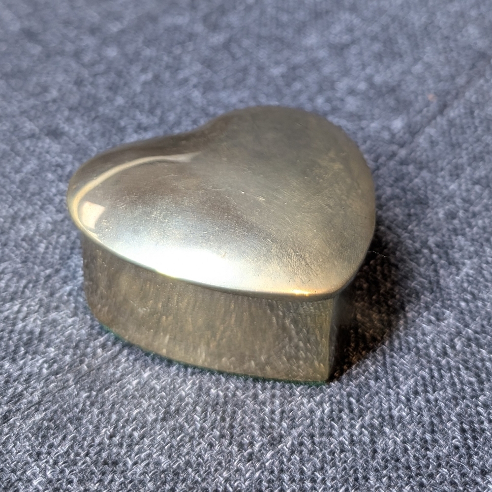 Brass Heart Shaped Trinket Dish